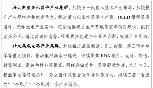 合肥 重點支持新型顯示 集成電路 人工智能及高端軟件等支柱產業發展